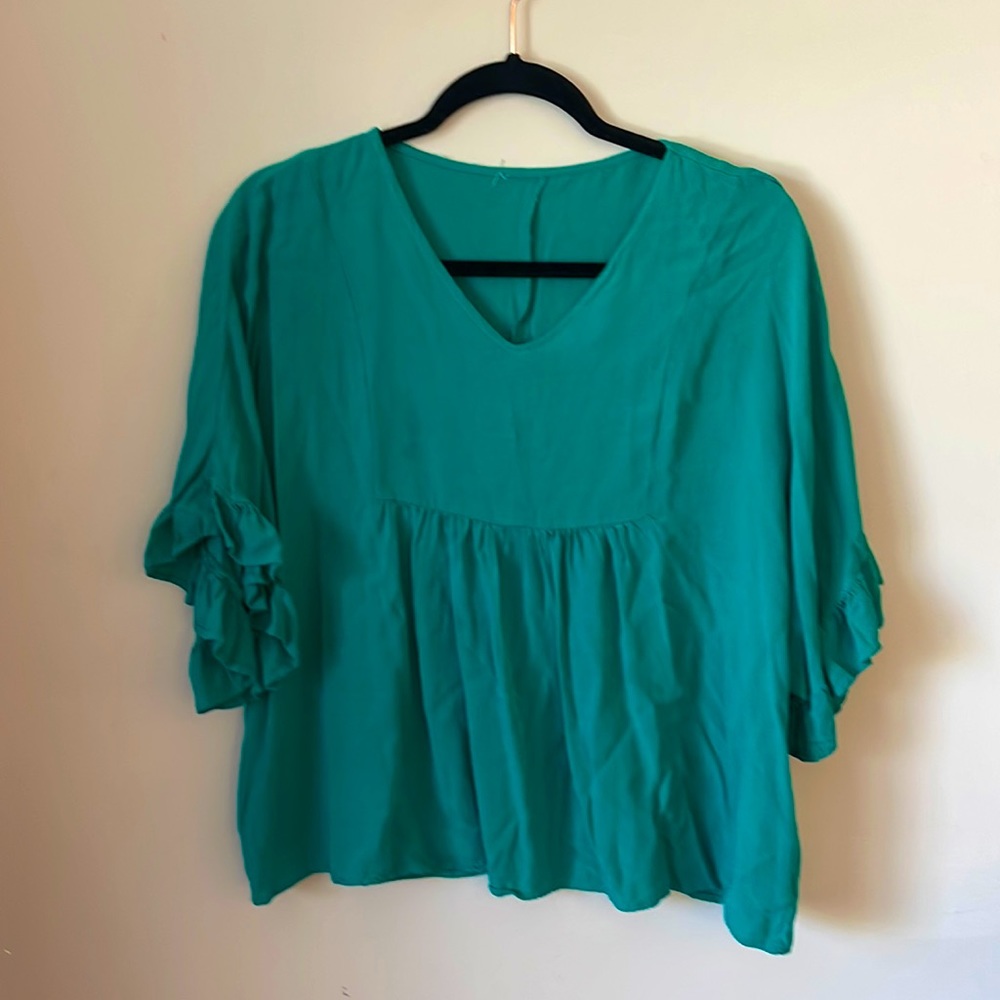 Royal green blouse